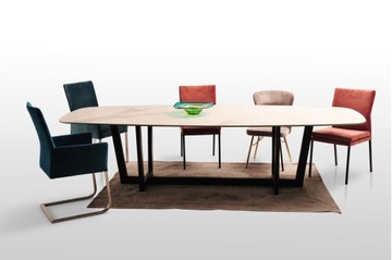 Stół LARGO blat w stylu marmuru 300 x 120 LAMINAM