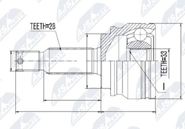 фото thumb №2, Npz-ch-010 nty шарнир внешний dodge caliber 1.