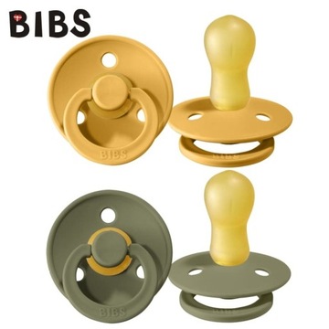 Соска BIBS 0+ HEVEA RUBBER 2 упаковки HONEY OLIVE