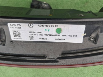 фото thumb №13, Mercedes amt gt w290 290 лампа права зад задня a2909060200