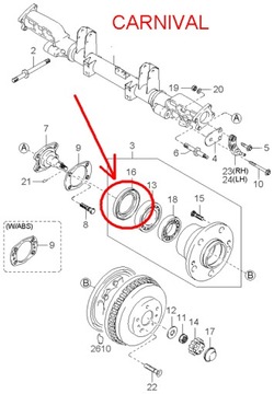 фото thumb №7, Сальник ступицы перед kia k2500 k2900 зад sorento