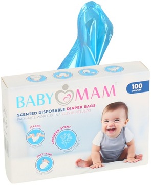 ПАКЕТЫ ДЛЯ ИСПОЛЬЗОВАННЫХ ПОДгузников BABYMAM 100 шт.