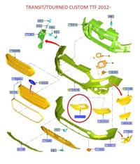 фото thumb №9, Рамка противотуманной фары левая transit custom 2019- ford org