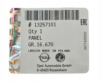 фото thumb №11, Захист бокова ліва сидіння водія opel astra meriva zafira оригінальний номер 13257101