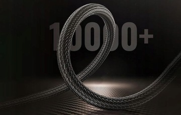 АУДИОКАБЕЛЬ С ПРОЧНЫМ ЗЕЛЕНЫМ ПРОВОДОМ, 1X TRS 3,5 ММ - 2X TS 6,35 ММ, 3М В ПЛЕТЕКЕ