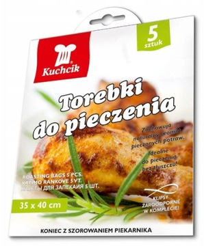 Torebki Kuchcik do Pieczenia 5szt. 35x40cm KIESZEŃ
