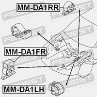 фото thumb №12, Подушка двигуна передня mt febest mm-da1fr