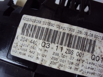 фото thumb №6, Спідометр  прилади mercedes c-klasa w204 2.2 cdi 08-