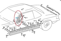 Mercedes - benz a1076980901 молдинг стекло левая Оригинал, фото thumb