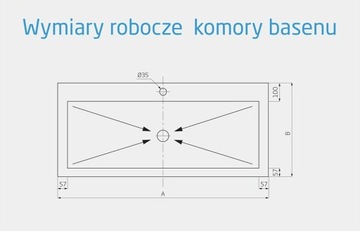 НЕРЖАВЕЮЩАЯ МОЙКА ДЛЯ БАССЕЙНА 110x70 ГЛУБИНА 40