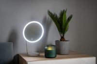 LED-зеркало с аккумулятором для макияжа Humanas HS-ML01, ночник