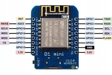 WEMOS D1 mini ESP8266-12F Arduino IoT Wi-Fi-модуль