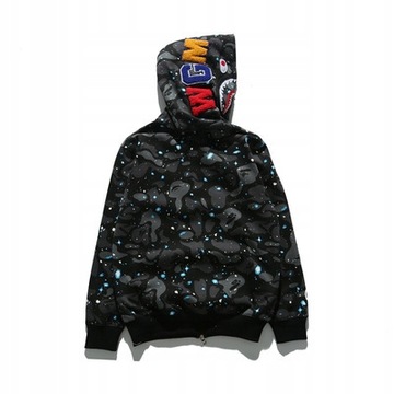 Толстовка Bape Shark kangaroo, зеленый камуфляжный кенгуру