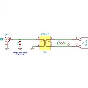 MINI BALUN 1:9 1,8-54 МГц ВЧ антенный трансформатор с длинным проводом для сканеров SDR