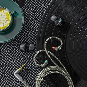 Fiio FH3 (Black / Czarny) - Hybrydowe słuchawki dokanałowe (IEM) MMCX HiRes