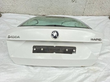 фото thumb №13, Skoda rapid 2018 задня кришка багажника біла lf9e з скло