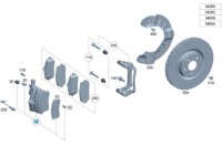 Купити Оригінальний супорт гальмівний правий перед mercedes w118 w177 w247, фото thumb