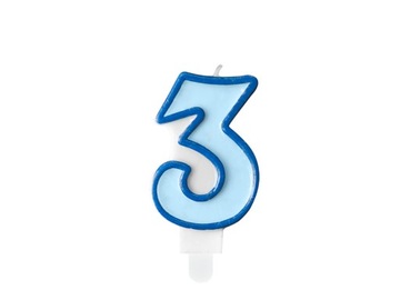Свеча на день рождения №9 синяя, 7 см