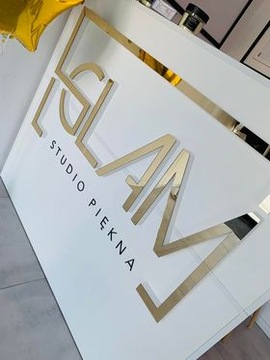 Золото серебро логотип 3D буквы PLEXI styrodur ИНСТРУКЦИЯ настенная ЛОГОТИП