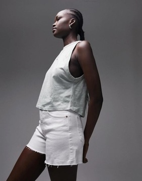 БЕЛЫЕ ДЖИНСОВЫЕ ШОРТЫ TOPSHOP TALL CRP XXJ__46
