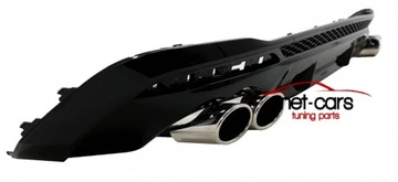 фото thumb №6, Диффузор спойлер audi a4 b9 8w рестайлинг 20- наконечники чёрный sline s4