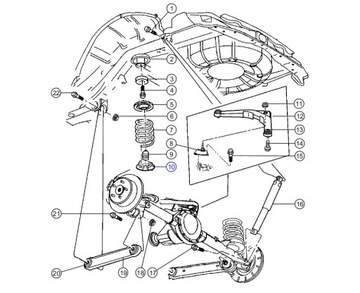 РЕЗИНОВЫЙ ИЗОЛЯТОР ЗАДНЕЙ ПРУЖИНЫ JEEP GRAND CHEROKEE WJ