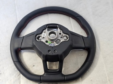 фото thumb №7, Руль мультифункция кожа vw golf vii gti красная нитка 5g0419091hg