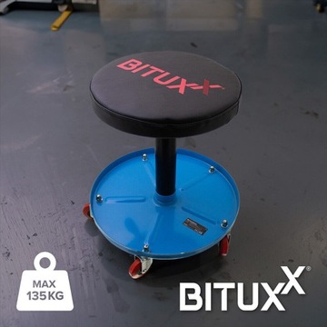 Синий BITUXX Поворотный табурет для мастерской для гаража на колесах