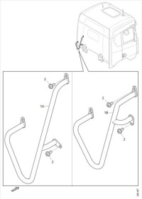 фото thumb №3, Кронштейн закабінний ручка поручень scania r s p g ngs ngt 2771401 b-b