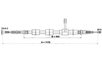 фото thumb №1, Ate трос гальма ручного alfa romeo 147 1.6-3.2