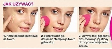 GĄBECZKA makijażu blender gąbka do podkładu pudru gruszka zielono niebieska