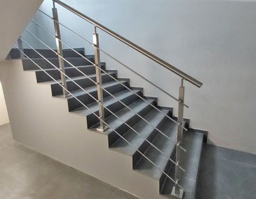 Balustrada nierdzewna balkonowa schodowa barierka 4 x Ø12 mm długość 3 m