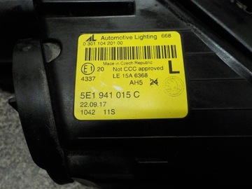 фото thumb №5, Лампа левая фара skoda octavia iii led 2016-