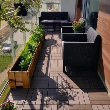 Композитная террасная доска Антрацит 30x30x2,5 см