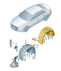 фото thumb №1, Підкрилок захист крила задня задні ліва audi a4 b9