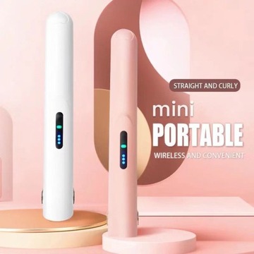 Mini bezprzewodowa prostownica do włosów ładująca przenośna zacisk USB Bang