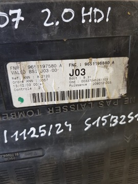 фото thumb №8, Peugeot 307 2.0 hdi модуль bsi j03 9651196880a