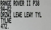 фото thumb №9, Range rover ii p38 94-02 дверь левая левый задняя задние