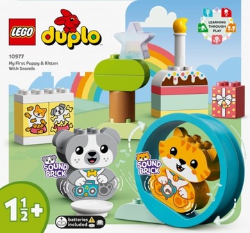 Блоки DUPLO 10977 Мой первый щенок и котенок