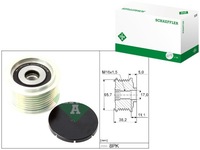 фото thumb №1, Колесо пасове генератора 65.7 17x38 2 кількість ребер 8 man hocl lion´s