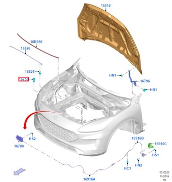 фото thumb №10, Відбійник капота cmax / ecosport / edge ford оригінальний номер 1758504 _ 8v41-16c618-be