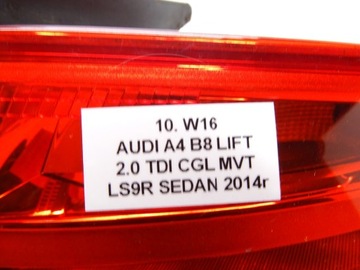 фото thumb №9, Лампа права правий зад w крило audi a4 b8 sedan рестайлінг 8k5945096aa