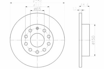 фото thumb №2, Диски тормозные 2szt vw зад golf5 a3 touran octav