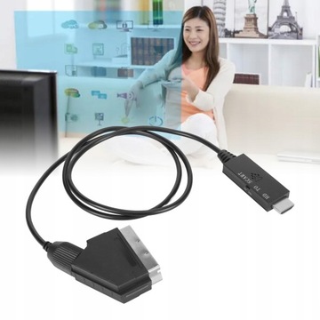 КАБЕЛЬ-ПРЕОБРАЗОВАТЕЛЬ HDMI В SCART ДЛЯ ПРЕОБРАЗОВАНИЯ СИГНАЛА