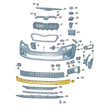 фото thumb №1, Передний спойлер 565807061d skoda kodiaq iii fl