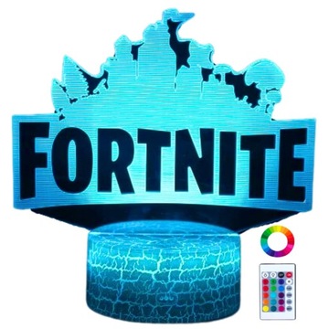 Настольная ночная лампа для детей Fortnite Battle Royale LED 3D + пульт дистанционного управления