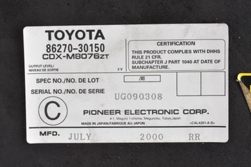 фото thumb №6, Чейнджер дисков cd 86270-30150 lexus gs 300 2 ii 00-04