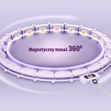 HULA HOP VIOLET Z MAGNESAMI I OBCIĄŻNIKIEM + LICZNIK HMS HHM14