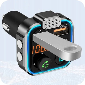 FM-ПЕРЕДАТЧИК BLUETOOTH АУДИО FM-БЫСТРОЕ ЗАРЯДНОЕ УСТРОЙСТВО QC USB PD MP3