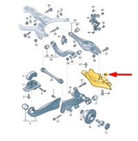 фото thumb №8, Vw arteon 3h7 rear правий lower wishbone splash guard 5q0501734a